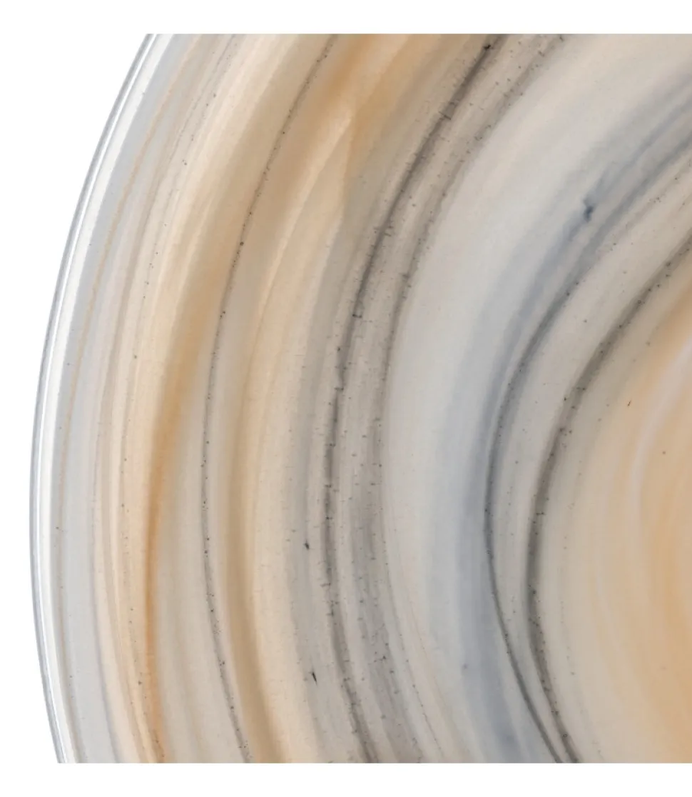 Bord Leonardo Alabastro Beige Black 28 cm (2-delig)