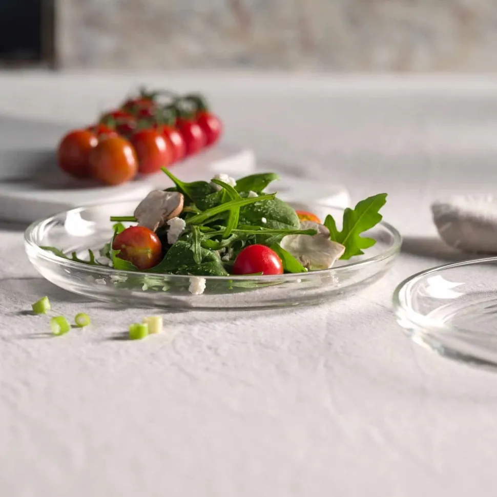 Bord Leonardo Cucina 18 cm (Set van 4), Glas