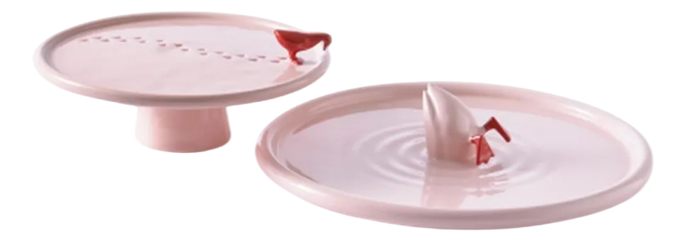 Bord POLSPOTTEN Plate Diving Duck Light Pink Ø40