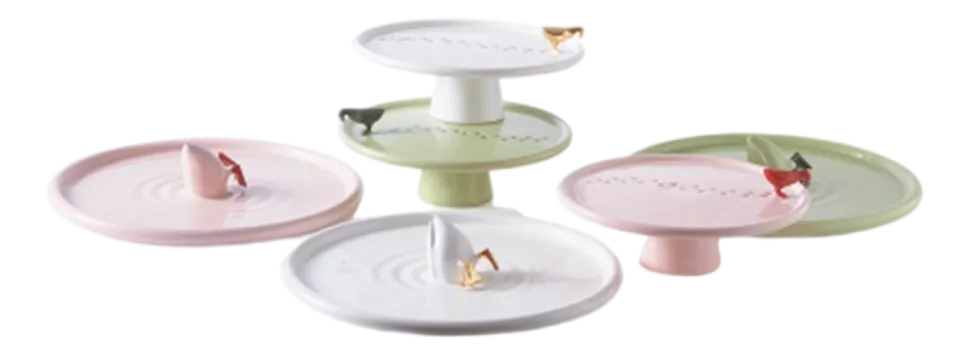 Bord POLSPOTTEN Plate Diving Duck Light Pink Ø40