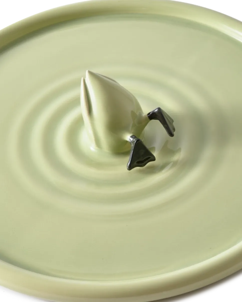 Bord POLSPOTTEN Plate Diving Duck Green Grey Ø40