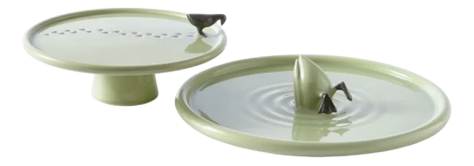 Bord POLSPOTTEN Plate Diving Duck Green Grey Ø40