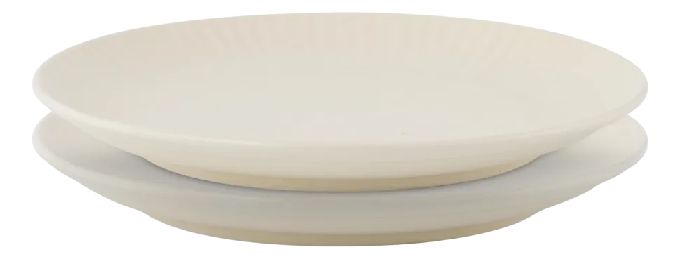 Bord vtwonen Plates Ceramic Offwhite 24 cm (Set van 2)