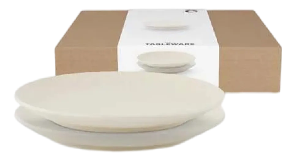 Bord vtwonen Plates Ceramic Offwhite 24 cm (Set van 2)