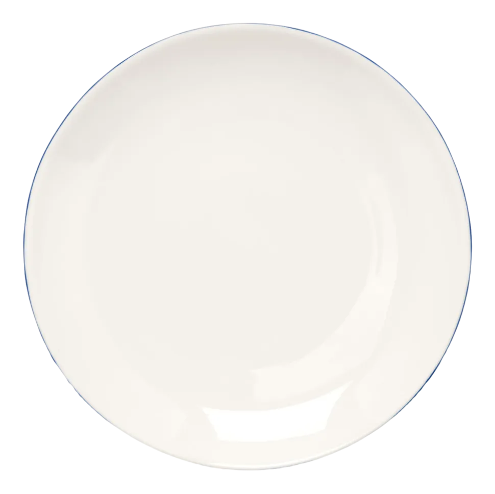 Bord vtwonen Plate White-Blue Line 20 cm (Set van 6)