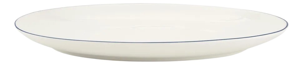 Bord vtwonen Plate White-Blue Line Oval 25,5 cm