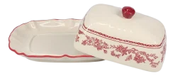 Botervloot Salt & Pepper Cyril Burgundy Ivory