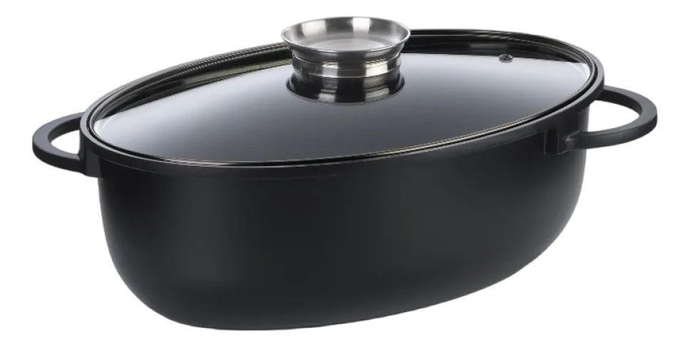 Braadpan Kela Atura Met Deksel Zwart 45 x 28 cm