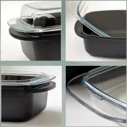 Kela Braadpan Atura Met Deksel Zwart 40 x 22,5 cm Sale