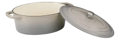 Kela Braadpan Calido Met Deksel Ovaal Licht Grijs 29 x 23 cm New