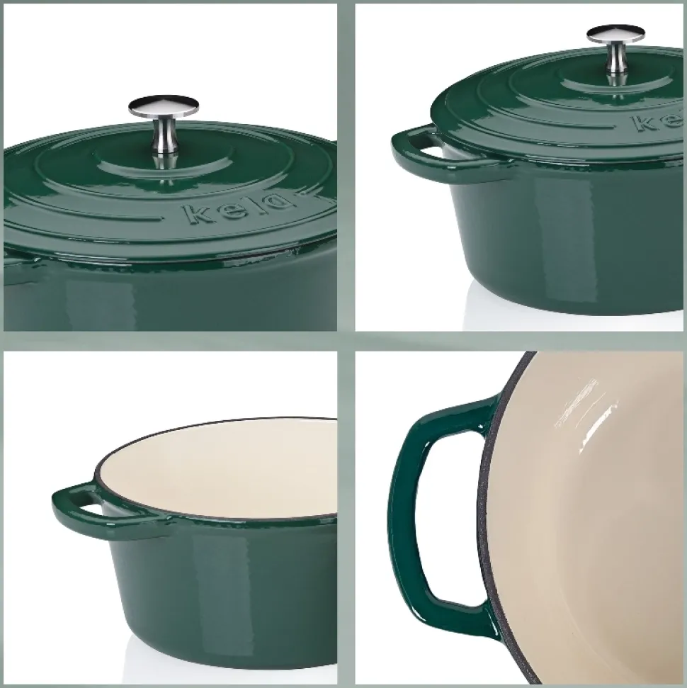 Braadpan Kela Calido Met Deksel Emerald Green 24 cm