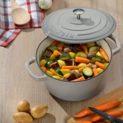 Kela Braadpan Calido met Deksel Rond Grijs 3,8L Discount