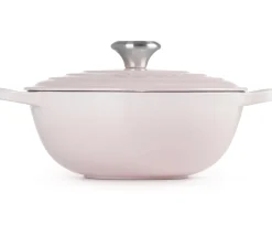 Le Creuset Braadpan Marmite Gietijzer Shell Pink 24 cm Outlet