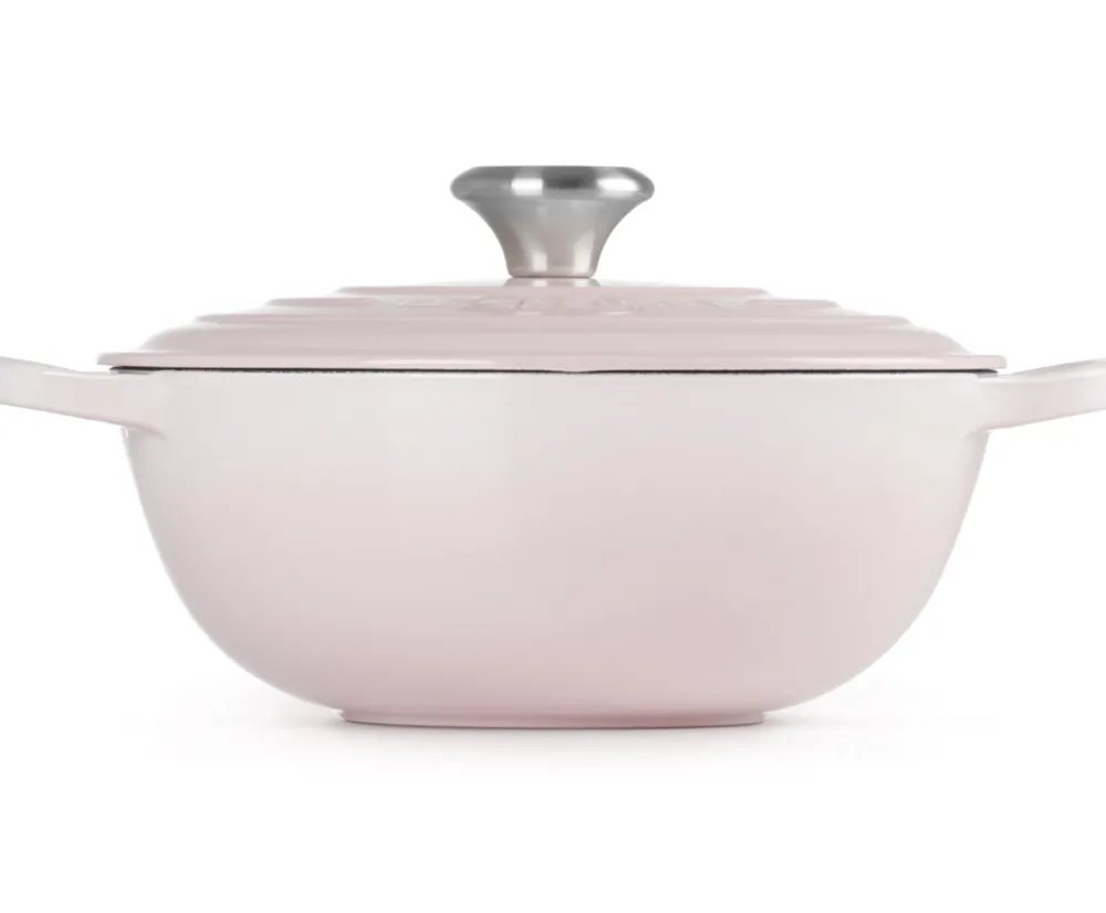 Le Creuset Braadpan Marmite Gietijzer Shell Pink 24 cm Outlet