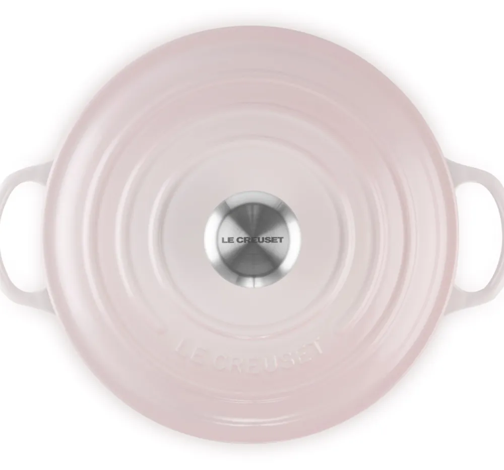 Le Creuset Braadpan Marmite Gietijzer Shell Pink 24 cm Outlet