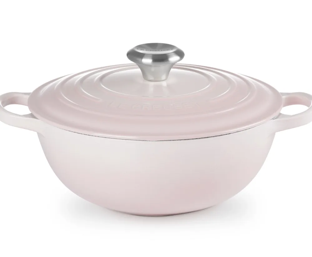 Le Creuset Braadpan Marmite Gietijzer Shell Pink 24 cm Outlet