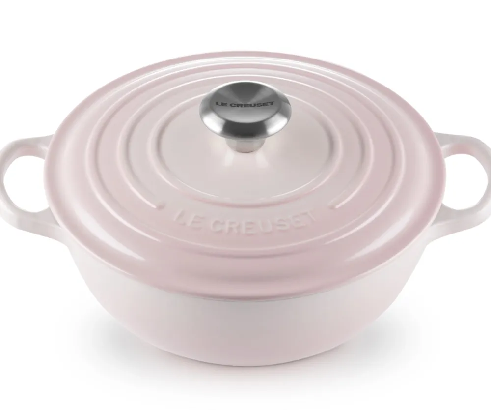 Le Creuset Braadpan Marmite Gietijzer Shell Pink 24 cm Outlet