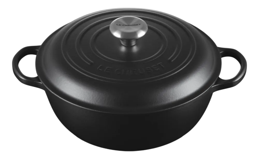 Le Creuset Braadpan Marmite Signature Gietijzer Rond Mat Zwart 26 cm Online