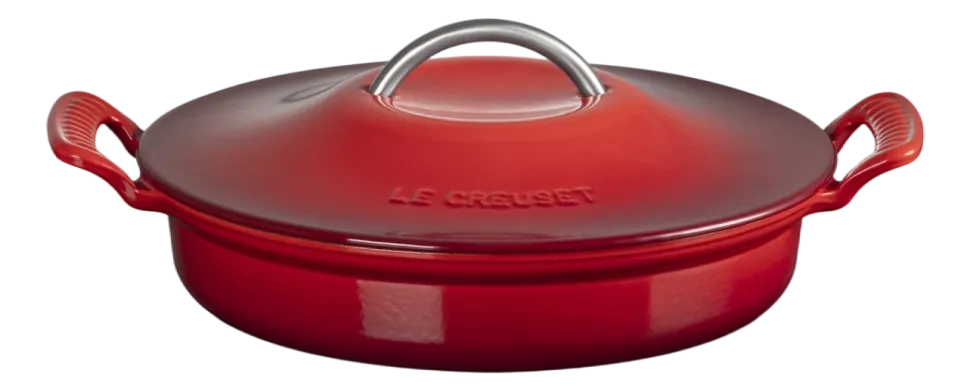 Braadpan Le Creuset Modern Heritage Campagnard Laag Kersenrood 28 cm