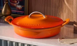 Braadpan Le Creuset Modern Heritage Campagnard Laag Kersenrood 28 cm