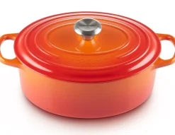 Le Creuset Braadpan Signature Ovaal Meringue 34 cm Hot