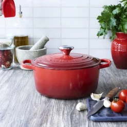 Le Creuset Braadpan Signature Rond Kersenrood 28 cm New