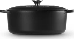 Braadpan Le Creuset Signature Ovaal Mat Zwart 31 cm