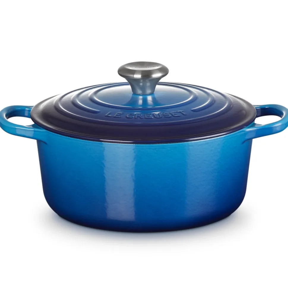 Le Creuset Braadpan Signature Rond Azure 34 cm Hot