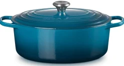 Le Creuset Braadpan Signature Ovaal Deep Teal 31 cm