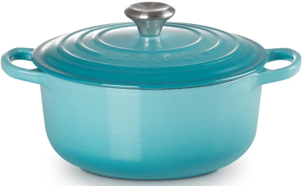 Le Creuset Braadpan Signature Rond Caribbean Blue