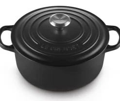 Le Creuset Braadpan Signature Rond Mat Zwart 20 cm Online