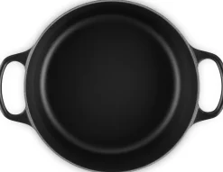 Le Creuset Braadpan Signature Rond Mat Zwart 24 cm Discount