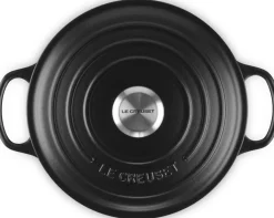 Le Creuset Braadpan Signature Rond Mat Zwart 24 cm Discount