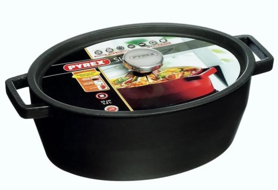 Braadpan Pyrex Slowcook Ovaal Grijs 5,8 L
