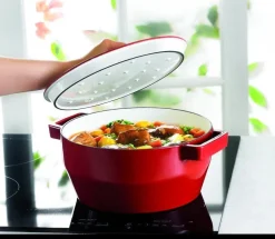 Braadpan Pyrex Slowcook Rond Rood 6,3 L