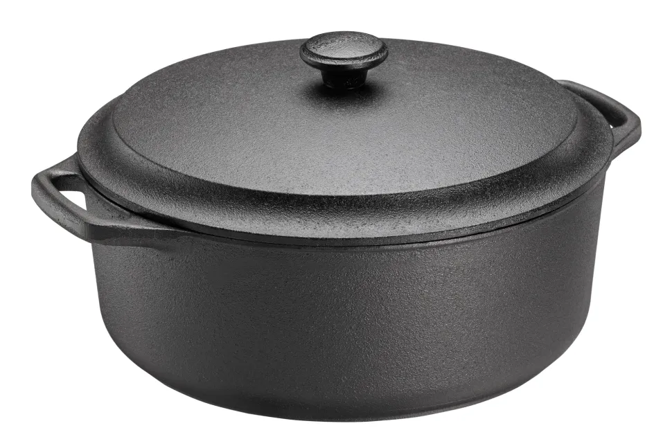 Braadpan Skeppshult Rond Gietijzeren Deksel 5,5L