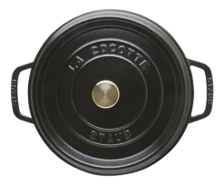 Braadpan Staub Cocotte Laag Rond Zwart 28 cm