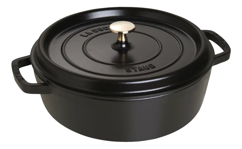 Staub Braadpan Cocotte Laag Rond Zwart Best