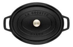 Braadpan Staub Cocotte Ovaal Zwart 33 cm
