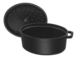 Braadpan Staub Cocotte Ovaal Zwart 33 cm
