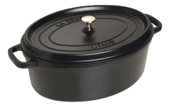 Staub Braadpan Cocotte Ovaal Zwart Hot