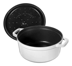 Staub Braadpan Cocotte Rond Puur Wit 26 cm Outlet