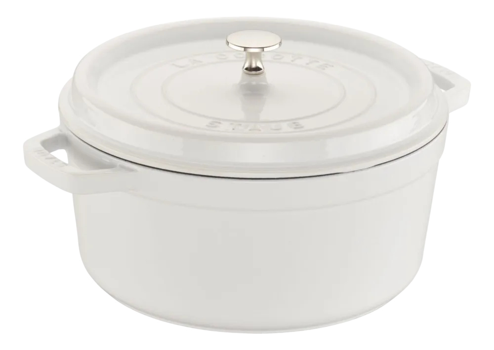 Staub Braadpan Cocotte Rond Puur Wit 26 cm Outlet