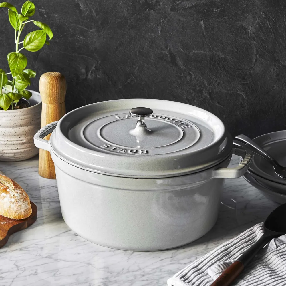 Staub Braadpan Cocotte Rond White Truffle New