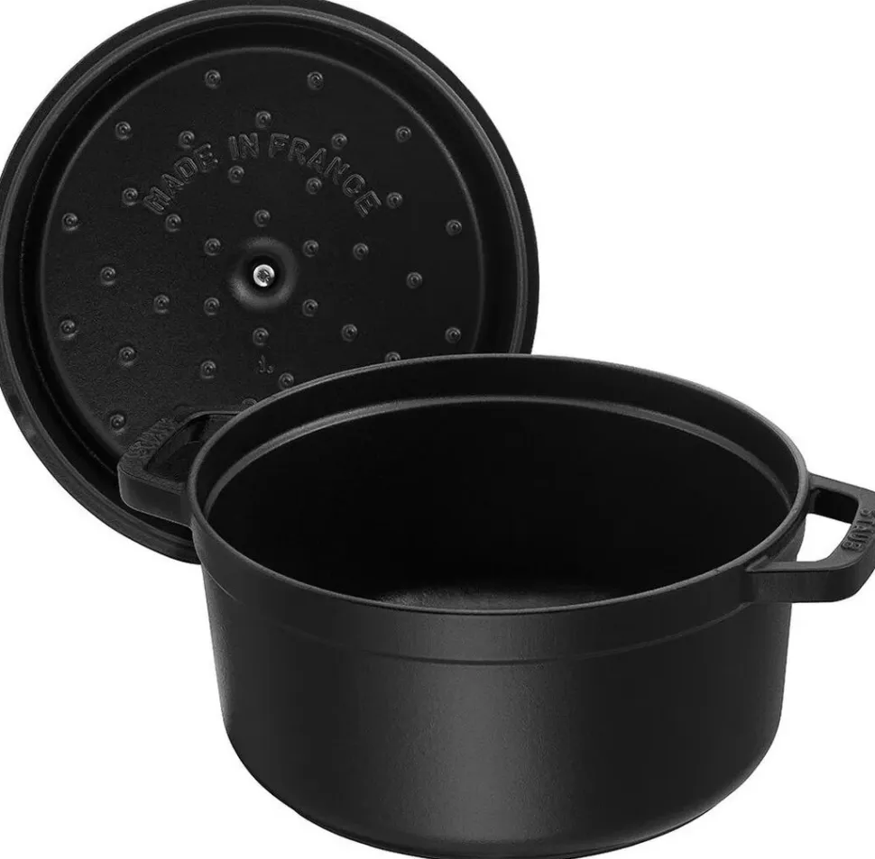 Braadpan Staub Rond Zwart 24 cm