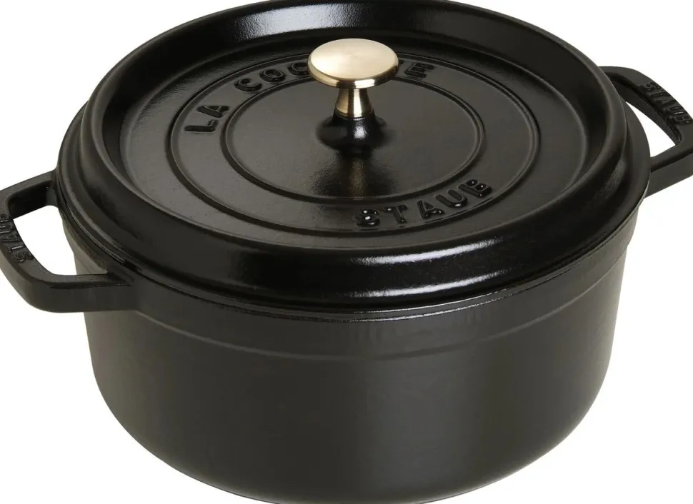 Braadpan Staub Rond Zwart 24 cm