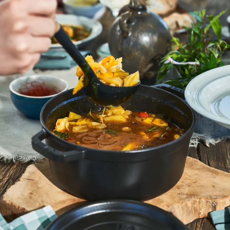 Braadpan Staub Rond Zwart 24 cm
