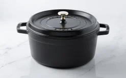 Staub Braadpan Rond Zwart Clearance