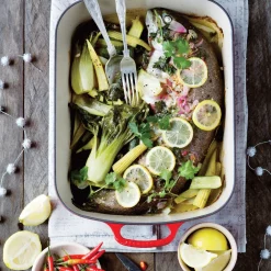 Le Creuset Braadslede Rechthoekig Kersenrood Outlet