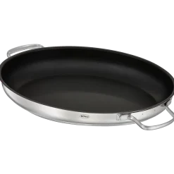 Braadslede Rösle Pure Elements Ovaal met RVS Deksel ProCeraPlus Zilver